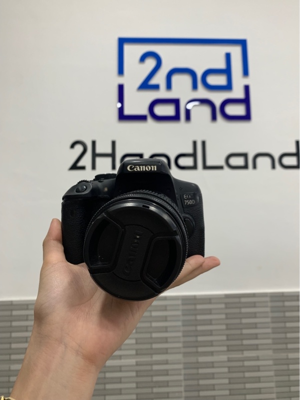 Máy ảnh Canon 750D - 7k shot - Màu đen - Ngoại hình: 97% - Kèm 1 pin + sạc linh kiện + túi - lens kit 18-55mm IS