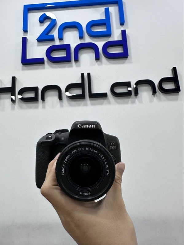 Máy ảnh Canon 750D - Màu đen - Ngoại hình 97% - Màn ám vàng - Fullbox kèm Lens kit