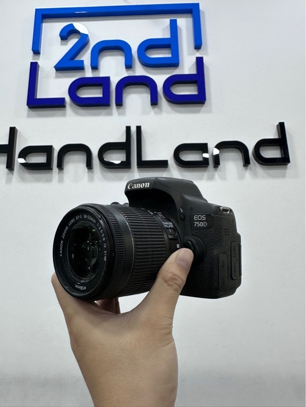 Máy ảnh Canon 750D - Màu đen - Ngoại hình 97% - Màn ám vàng - Fullbox kèm Lens kit