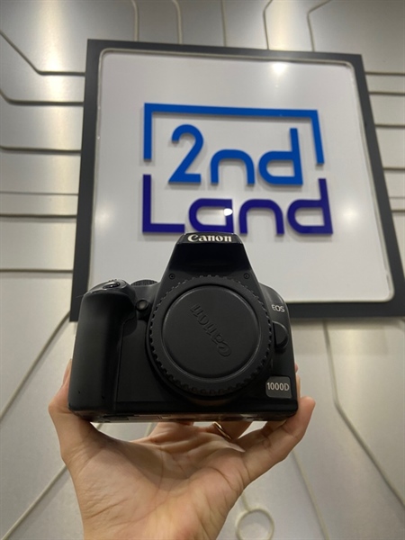 Máy ảnh Canon EOS 1000D - Màu đen - Ngoại hình: 98% - Màn rộp bụi nhẹ - Body - Kèm 1 pin