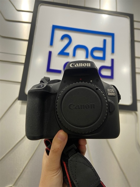 Máy ảnh Canon EOS 3000D - Màu đen - Ngoại hình: 98% - Kèm 1 pin + 1 sạc + 1 thẻ nhớ 16gb