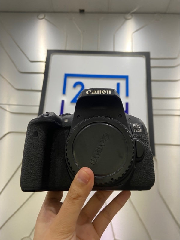 Máy ảnh Canon EOS 750D - Màu đen - Ngoại hình: 97% - Kèm 1 pin + sạc