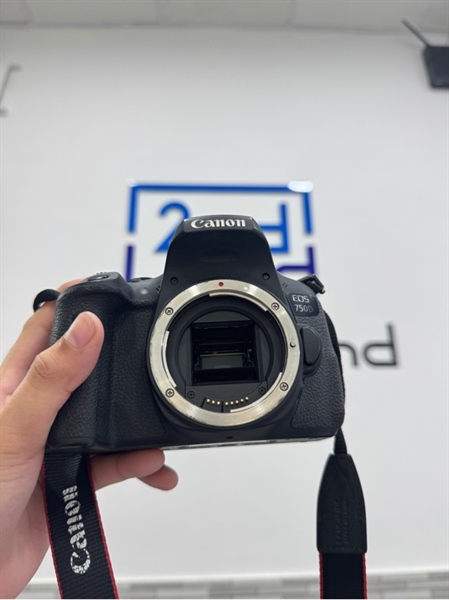 Máy ảnh Canon EOS 750D - Màu đen - Ngoại hình 98% - 6 điểm chết sensor- Kèm 1 pin, 1 sạc, thẻ nhớ 16GB