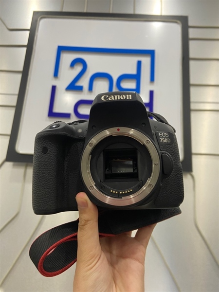 Máy ảnh Canon EOS 750D - Màu đen - Ngoại hình: 98% - Kèm túi + 3 pin