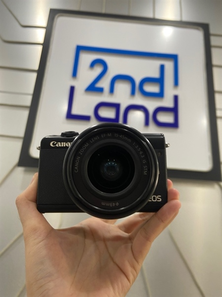 Máy ảnh Canon EOS M100 - Màu đen - Ngoại hình: 98% - Body - Kèm 1 pin + dây sạc + Lens Canon EF-M 15-45mm 1:3.5-6.3 is stm