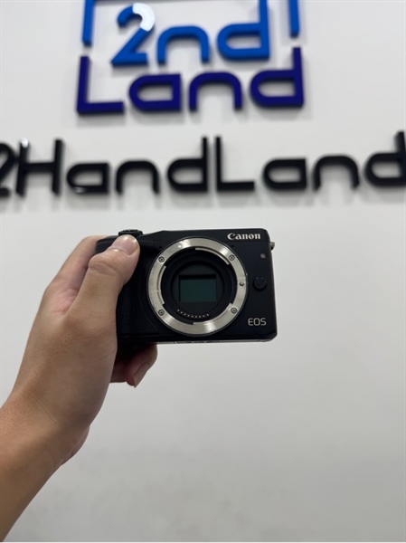 Máy ảnh Canon EOS M3 - Màu đen - Ngoại hình 96% - Hết pin CMOS, màn tối góc nhẹ - Kèm lens Canon EF-M 18-55mm f/3.5-5.6 IS STM + 1 pin + 1 sạc