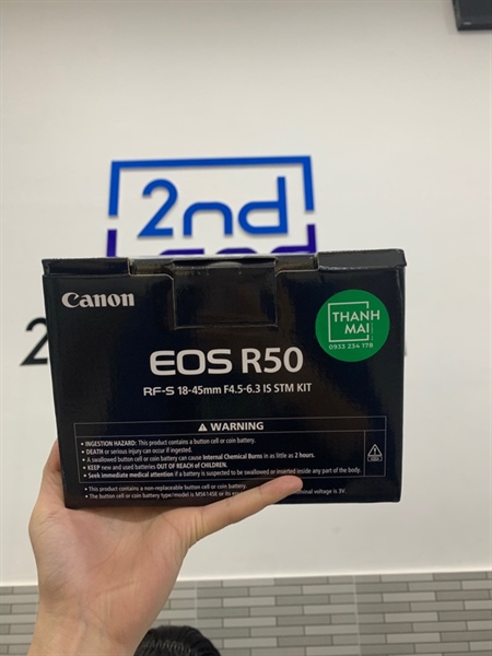 Máy ảnh Canon EOS R50 - 1K shot - Màu đen - Ngoại hình: 98% - Box, kèm pin + sạc 3