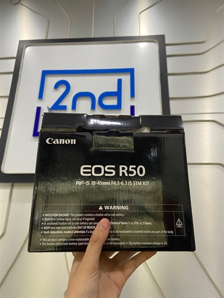 Máy ảnh Canon EOS R50 - Màu đen - Ngoại hình: 99% - FullBox + lens kit canon RF-S 18-45mm F4.5-6.3 IS STM