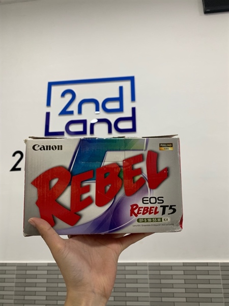 Máy ảnh Canon EOS Rebel T5 (1200D) - Màu đen - Ngoại hình: 98% - Fullbox, kèm lens kit 3