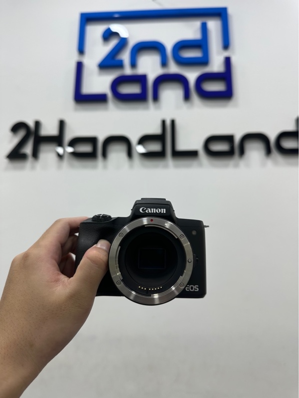 Máy ảnh Canon M50 Mark II - Màu đen - Ngoại hình 98% - Kèm túi đựng + Sạc + 2 pin