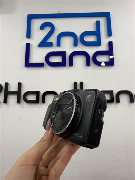 Máy ảnh Canon Powershot SX710HS - Màu đen - Ngoại hình 97% - Lens trầy , bụi trong , màn vàng tối góc , mất nắp cao su - Kèm sạc , 1 pin , kèm thẻ 16GB 1