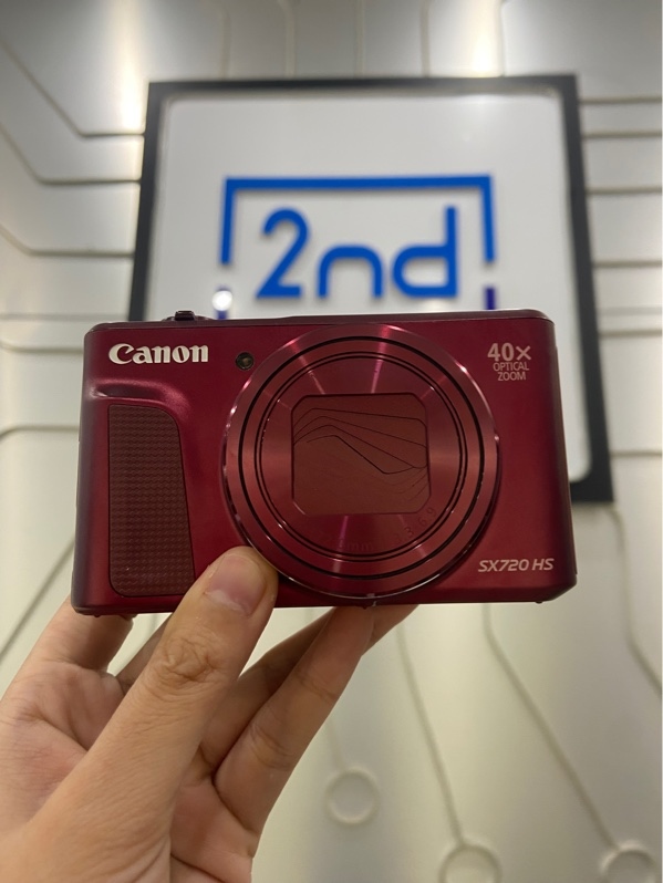 Máy ảnh Canon Powershot SX720HS - Màu đỏ - Ngoại hình: 98% - Full box + 1 pin +1 sạc