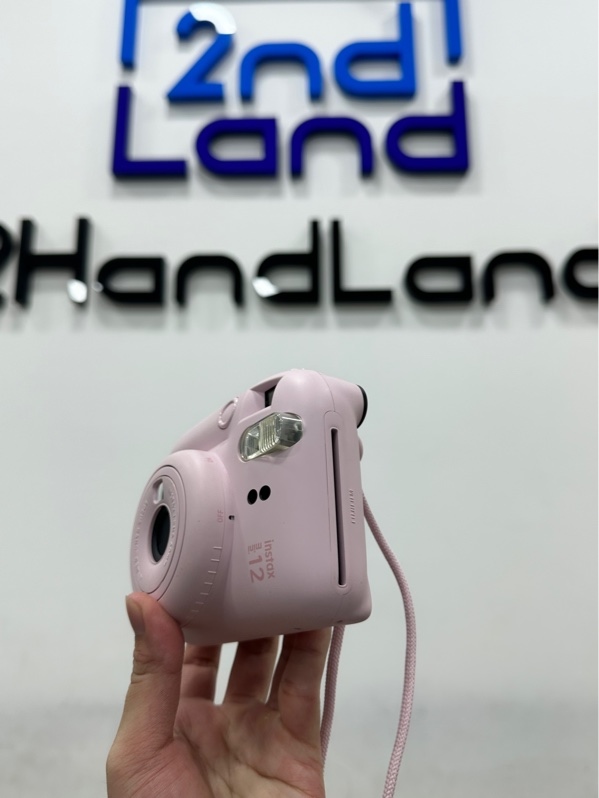 Máy ảnh chụp lấy liền FUJIFILM INSTAX MINI 12 - Màu hồng - Ngoại hình 97% - Kèm ốp + Cuộn phim