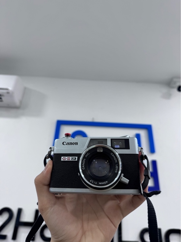 Máy ảnh Film Canon Canonet QL17 -III - Màu bạc - Ngoại hình 97% - Pin mốc - Body