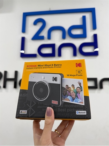 Máy ảnh Kodak Mini Shot 3 Retro - Model C300R - Màu đen - Ngoại hình 99% - FullBox , film Kodak 3''x3'' (30 tấm)