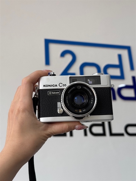 Máy ảnh phim Konica c35 - Màu xám - Ngoại hình 97% - Bị hư hệ thống đo sáng - Body