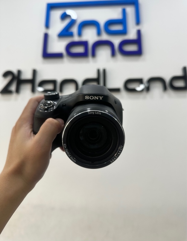 Máy ảnh Sony Cyber-shot DSC-H400 - Màu đen - Ngoại hình 97% - Mất phần cao su nắp che pin. Lens bụi, chụp có đốm - Kèm túi đựng + 1 sạc + 1 pin + Thẻ nhớ 16GB