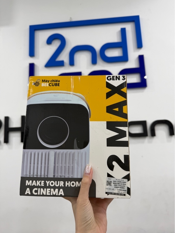 Máy chiếu Beecube X2 Max gen 3 - Màu trắng - Ngoại hình 98% - Kèm Box , nguồn , remote