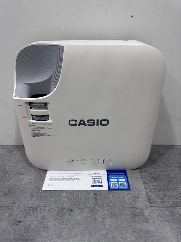 Máy chiếu Casio XJ-V2 - Màu trắng - Ngoại hình 97% - Kèm nguồn