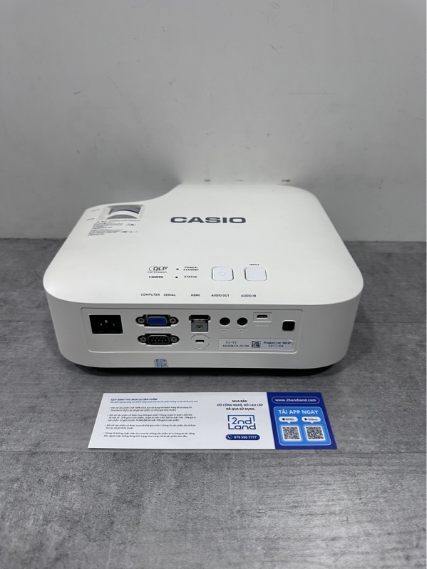 Máy chiếu Casio XJ-V2 - Màu trắng - Ngoại hình 97% - Kèm nguồn + Remote