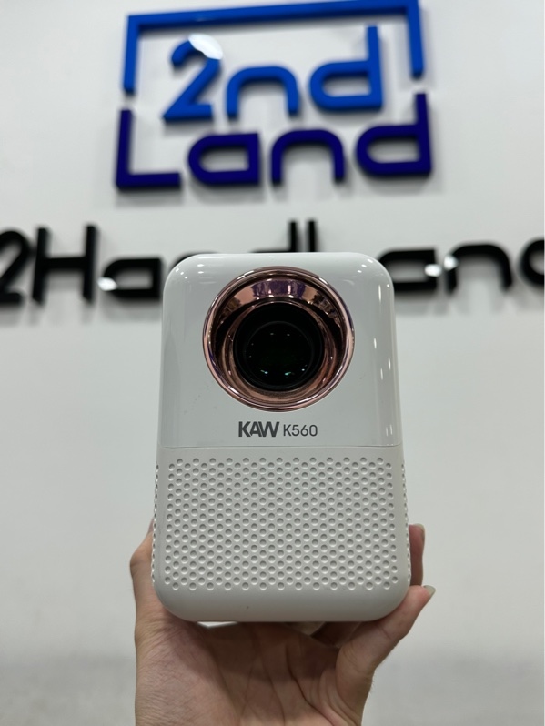 Máy chiếu Mini KAW K560 - Màu trắng - Ngoại hình 97% - Lens bụi, không hỗ trợ netflix - Kèm remote + Nguồn