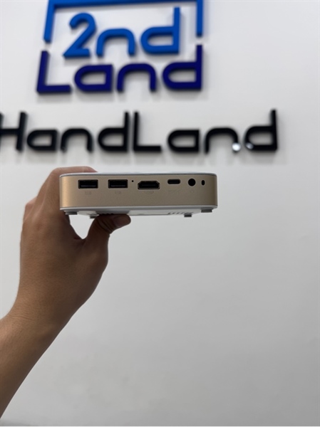 Máy chiếu mini thông minh Hotack D061Q Full HD 1080P - Màu trắng - Ngoại hình 97% - Loa rè nhẹ - Kèm sạc 2