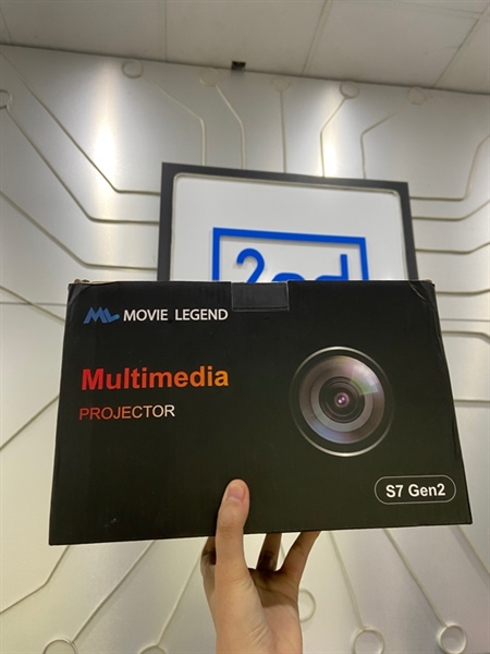 Máy chiếu Movie Legend Multimedia Projector S7 Gen 2 - Màu trắng - Ngoại hình: 97% - HDMI không kết nối, kính trầy mốc - Kèm Box + nguồn + remote