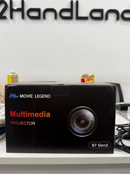 Máy chiếu Movie Legend Multimedia projector S7 Gen 2 mode S7 Gen 2 - Màu trắng - Ngoại hình 98% - Kính trầy mốc - Kèm Box , nguồn , remote