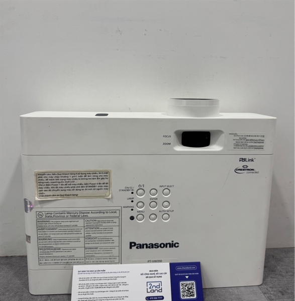 Máy chiếu Panasonic PT-VW350 WXGA - Màu trắng - Ngoại hình 97% - Kèm nguồn 1