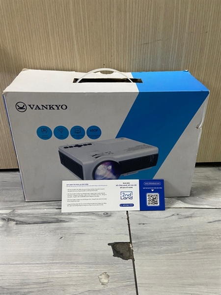 Máy chiếu Vankyo Leisure 3 - Màu trắng - Ngoại hình: 97% - Kính bụi nhẹ - Kèm Box + Nguồn + HDMI + Remote + Túi 2