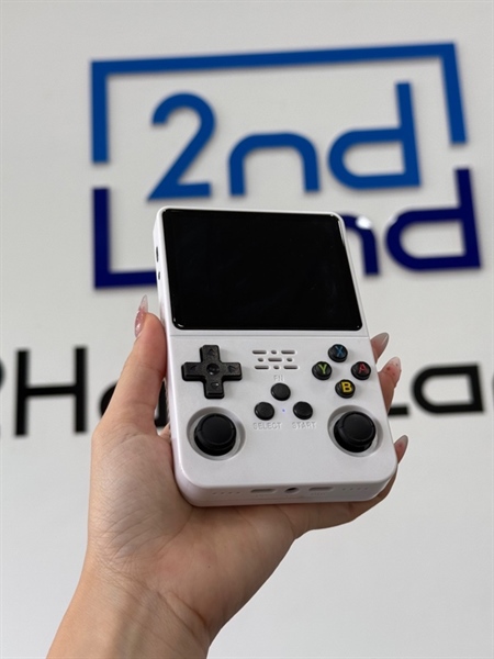 Máy chơi game cầm tay R36S - Kèm thẻ nhớ 64GB - Trắng - 98% - Kèm box + sạc 1