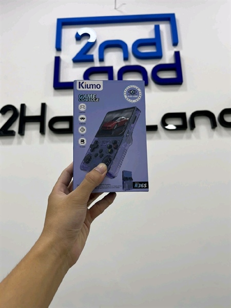 Máy chơi game Kiumo Retro R36S - Màu tím - Ngoại hình 98% - Fullbox - Kèm thẻ 64GB 3