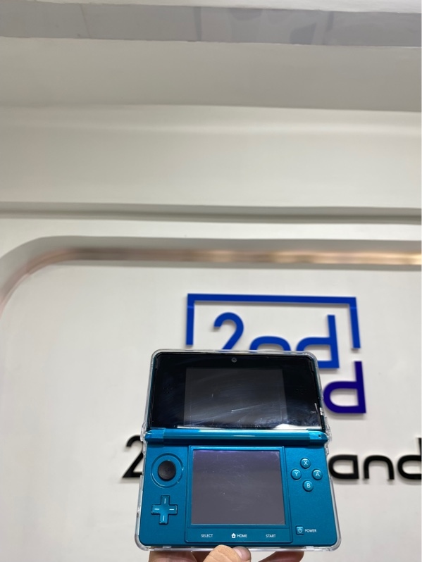 Máy chơi game Nintendo 3DS - Đã hack - Màu xanh - Ngoại hình 97% - Kèm sạc, thẻ sd 64gb