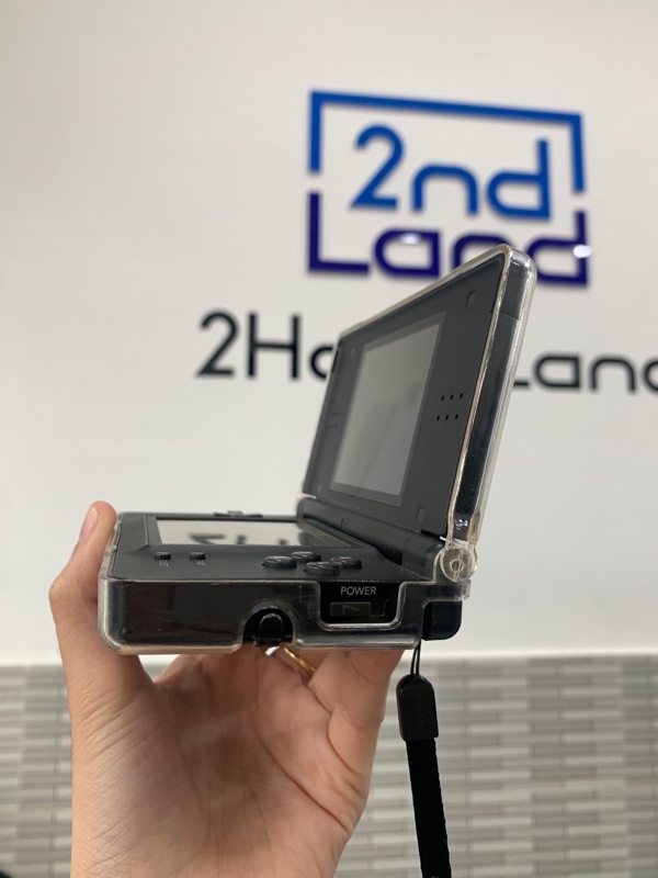 Máy chơi game Nintendo DS Lite - Màu đen - Ngoại hình: 97% - Kèm ốp + 1 thẻ game DS + sạc 1