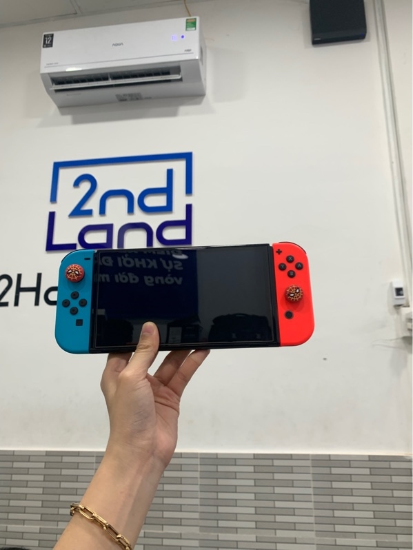 Máy chơi game Nintendo oled - Đã hack - Màu neon - Ngoại hình: 98% - Fullbox, kèm thẻ nhớ 512gb