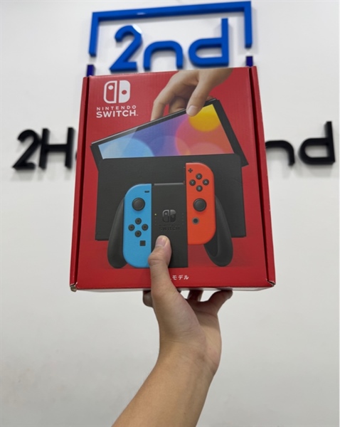 Máy chơi game Nintendo Oled - ĐÃ HACK - Màu xanh đỏ - Ngoại hình 98% - Fullbox - Kèm thẻ 256GB 3