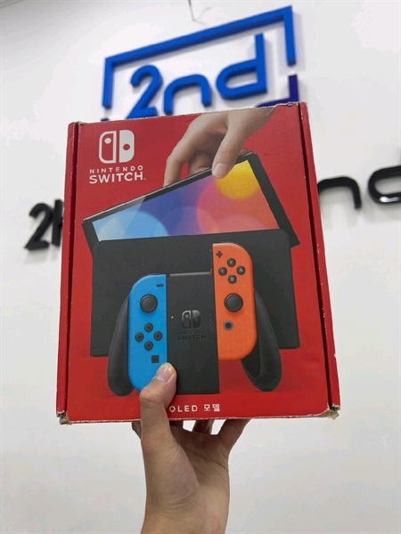 Máy chơi game Nintendo Oled - Màu đỏ đen - Ngoại hình 98% - Đã hack - Fullbox - Kèm thẻ 256GB 3