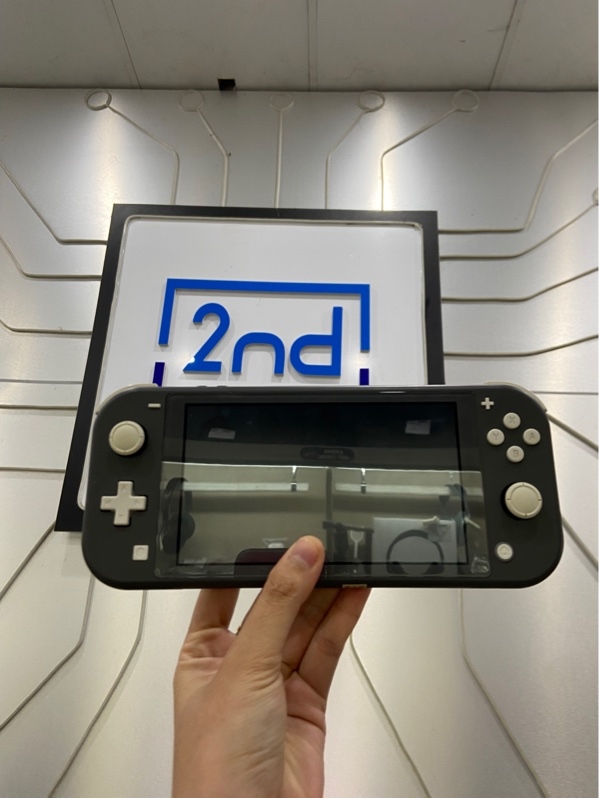 Máy chơi game Nintendo Switch Lite - Màu xám - Ngoại hình: 97% - Màn ám vàng - Kèm túi + sạc