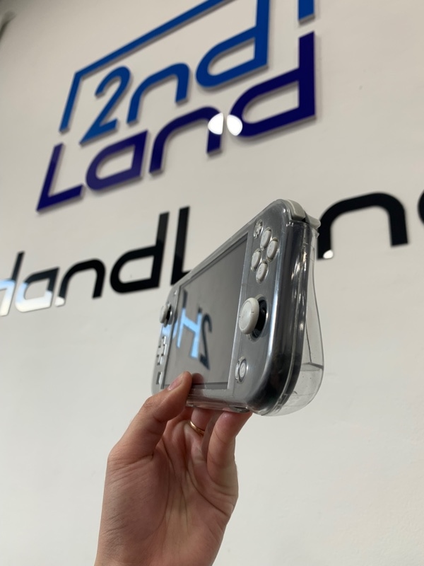 Máy chơi game Nintendo Switch Lite - Màu xám - Ngoại hình: 98% - Màn ám hồng - Kèm sạc + ốp