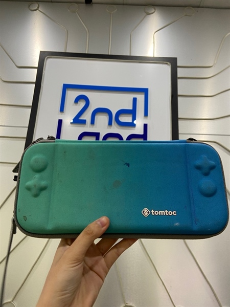 Máy chơi game Nintendo Switch Oled - Bản Mario - Màu đỏ - Ngoại hình: 98% - Tróc cao su joystick trái - Kèm dock xuất hình + grip + túi chống sốc + sạc 1