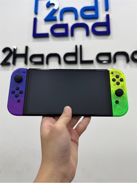 Máy chơi game Nintendo Switch Oled - Chưa hack - Màu xanh đen - Ngoại hình 98% - Kèm box + thẻ 256GB + Grip nhỏ + Dock xuất hình + Sạc