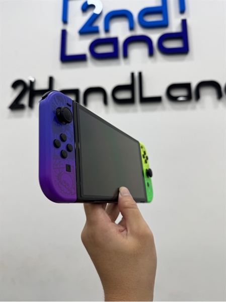 Máy chơi game Nintendo Switch Oled - Chưa hack - Màu xanh đen - Ngoại hình 98% - Kèm box + thẻ 256GB + Grip nhỏ + Dock xuất hình + Sạc 1