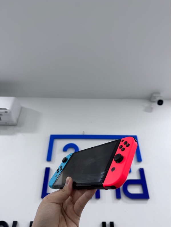Máy chơi game Nintendo switch oled - Đã hack Droidshop thẻ 256GB - Màu đen đỏ - Ngoại hình 98% - Còn host HVG - Fullbox , kèm túi