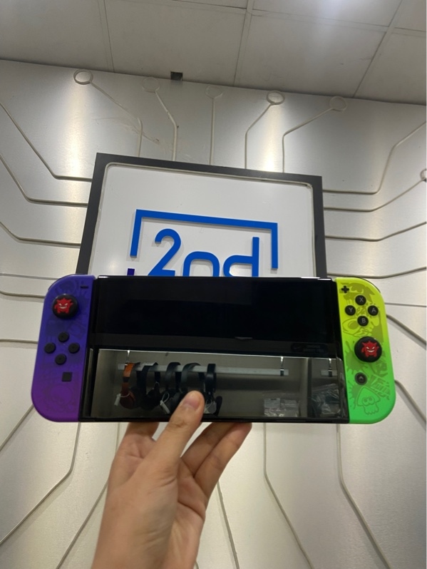 Máy chơi game Nintendo Switch OLED - Đã hack thẻ 128gb - Màu đen - Ngoại hình: 97.5% - FullBox