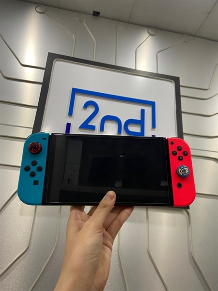 Máy chơi game Nintendo Switch Oled Hack - Màu neon - Ngoại hình: 97% - FullBox + túi đựng + thẻ 256GB