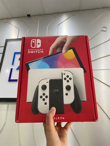 Máy chơi game Nintendo Switch Oled - Hack thẻ 512GB - Joycon màu trắng - Ngoại hình: 98% - FullBox