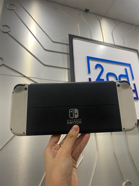 Máy chơi game Nintendo Switch Oled - Màu đen - Ngoại hình: 97% - Kèm dock sạc + dây sạc 2