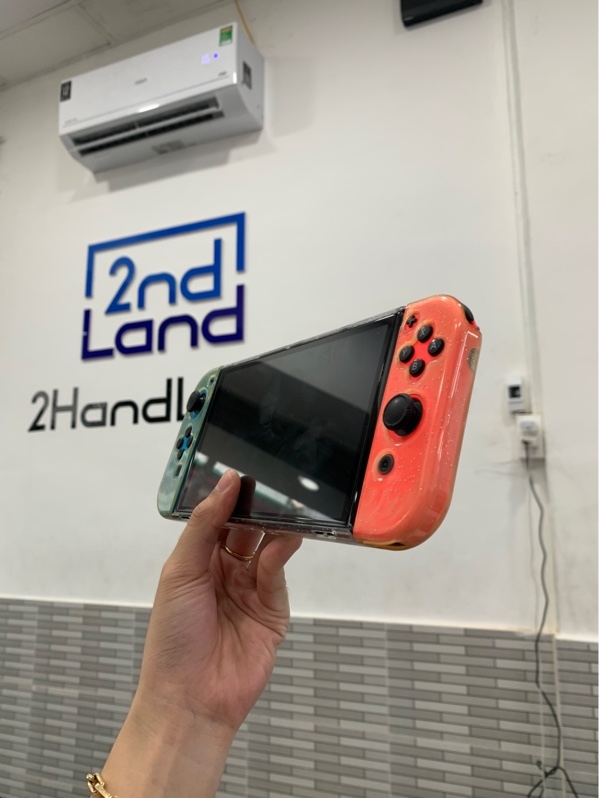 Máy chơi game Nintendo switch oled - Màu neon - Ngoại hình: 97% - Đủ phụ kiện