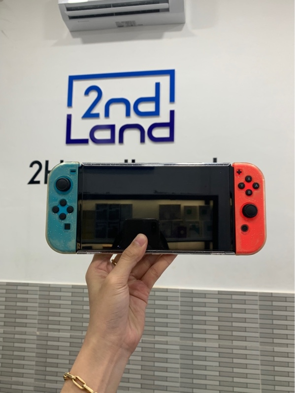 Máy chơi game Nintendo Switch Oled - Màu neon - Ngoại hình: 97% - Đủ phụ kiện - Body