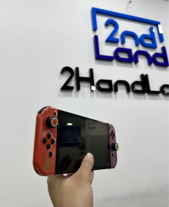 Máy chơi game Nintendo Switch Oled Pokémon Scarlet & Violet Edition - Đã hack - Màu đỏ tím - Ngoại hình 97% - Fullbox + Thẻ 128GB